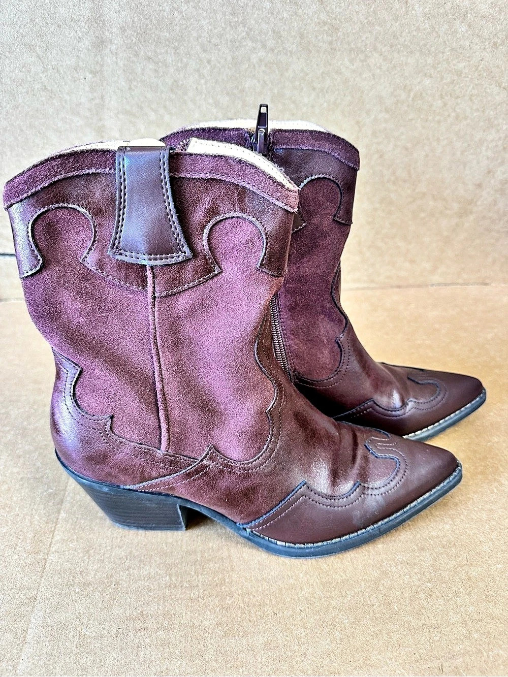 Crown Vintage Izzie Western Bootie Brown US 8M/39